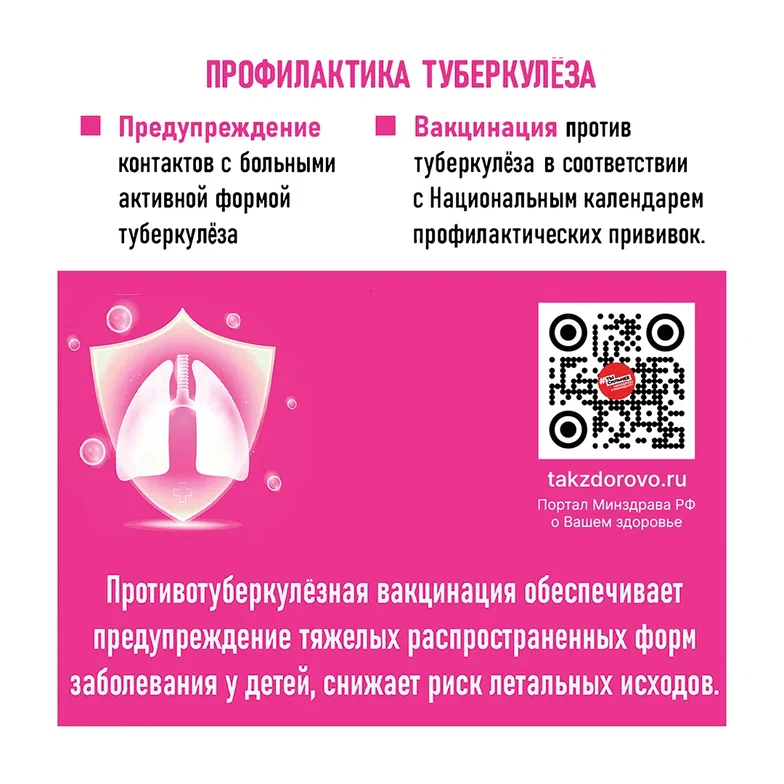 С 24 марта по 30 марта 2025 года будет проводиться Неделя профилактики инфекционных заболеваний (в честь Всемирного дня борьбы против туберкулеза)..